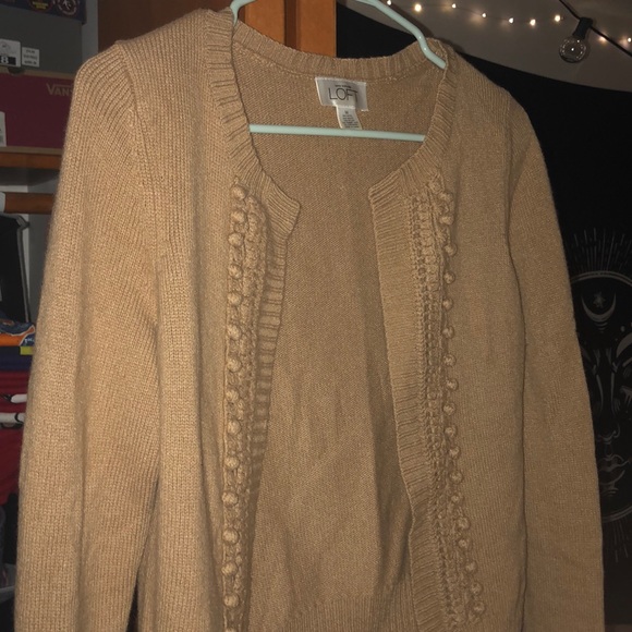 Ann Taylor LOFT Tan Cardigan - Picture 4 of 5